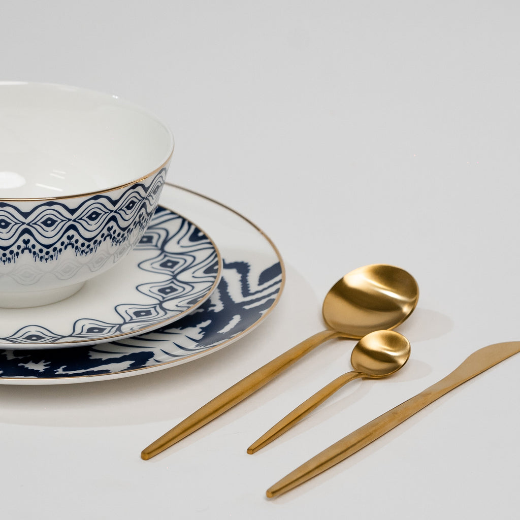 Parker Blue - Luxury Blue Dinnerware Set by Luminoir