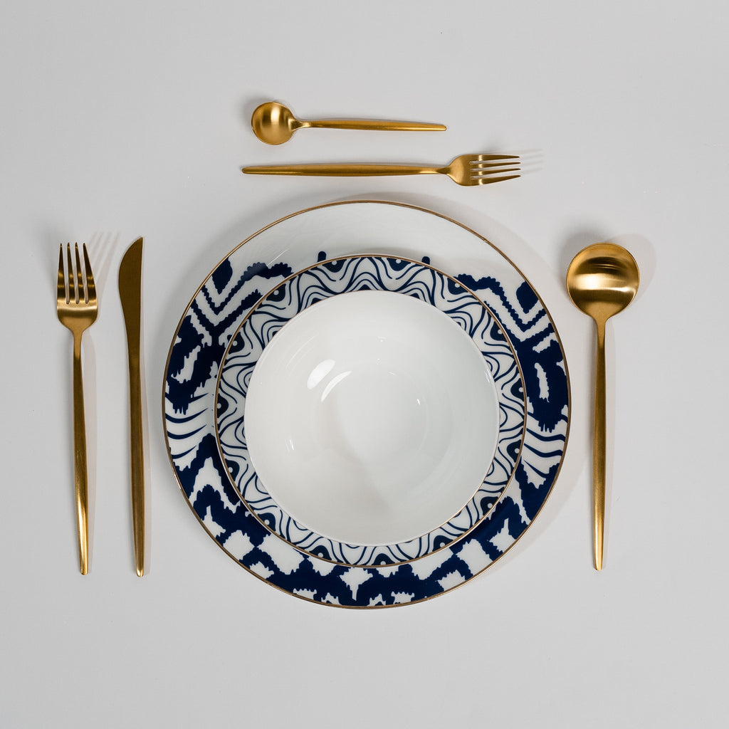 Parker Blue - Luxury Blue Dinnerware Set by Luminoir