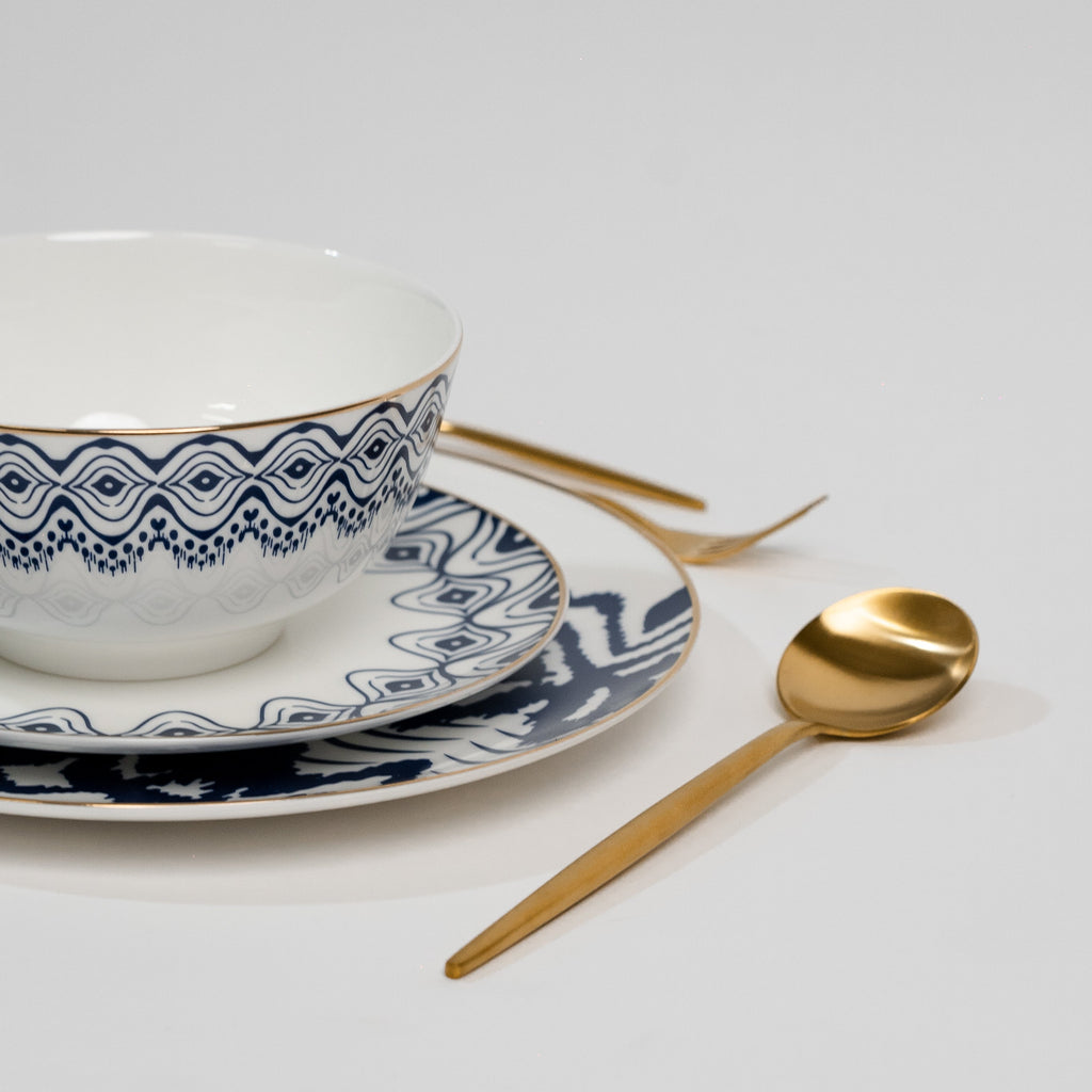 Parker Blue - Luxury Blue Dinnerware Set by Luminoir
