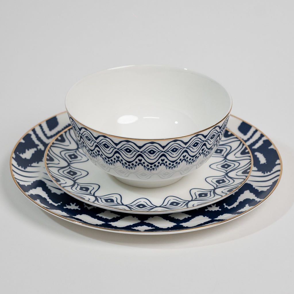 Parker Blue - Luxury Blue Dinnerware Set by Luminoir