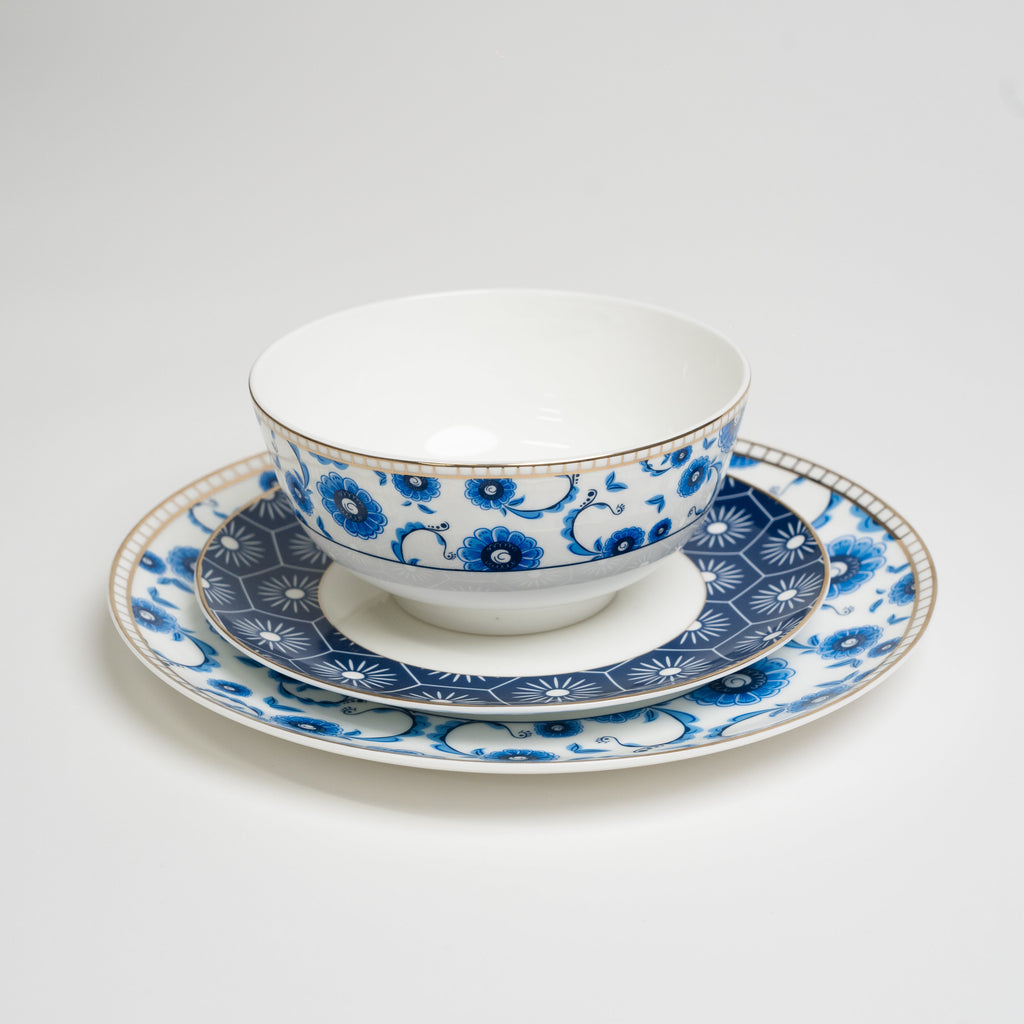 Gem Blue White - Luxury Dinnerware Set