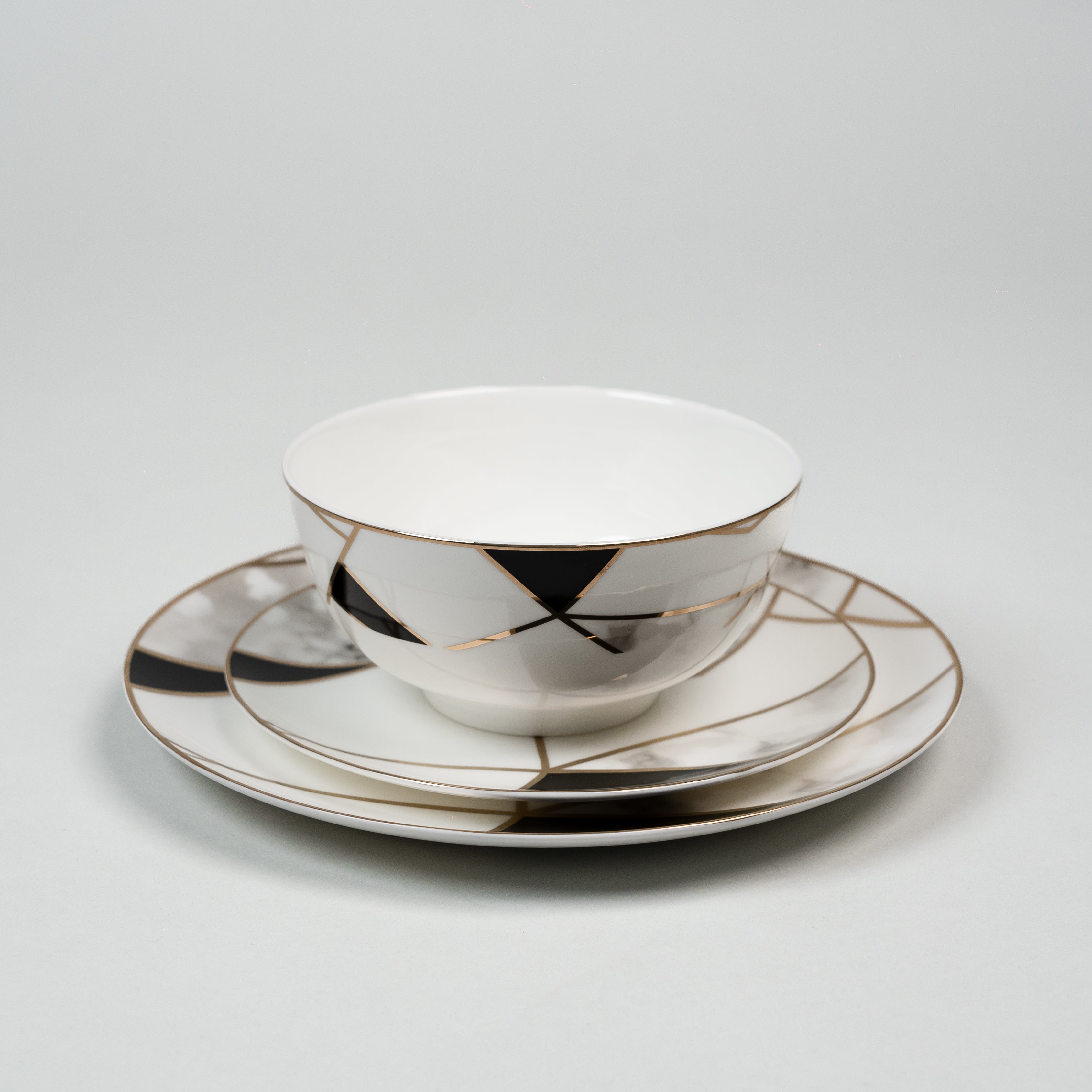 Luminoir Transform - Luxury Gold Marble Dinnerware Set