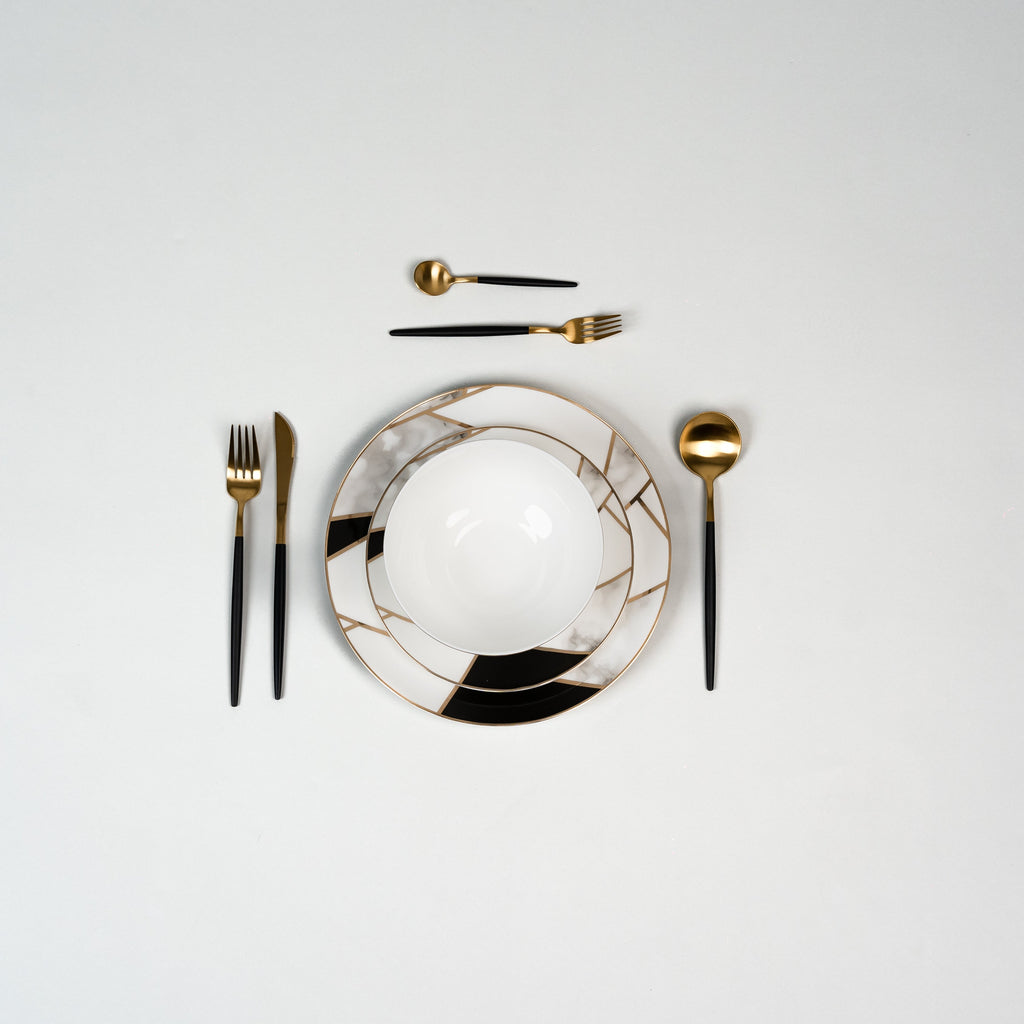 Luminoir Transform - Luxury Gold Marble Dinnerware Set