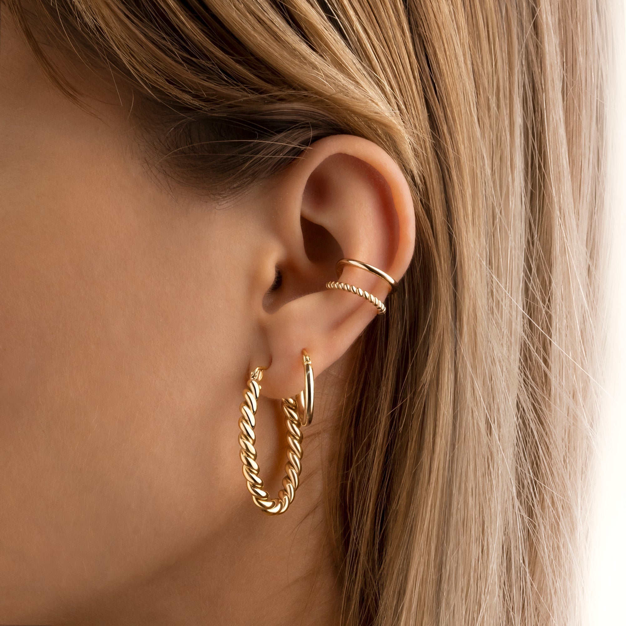 Braided Hoop Earrings - Fleur Luxe