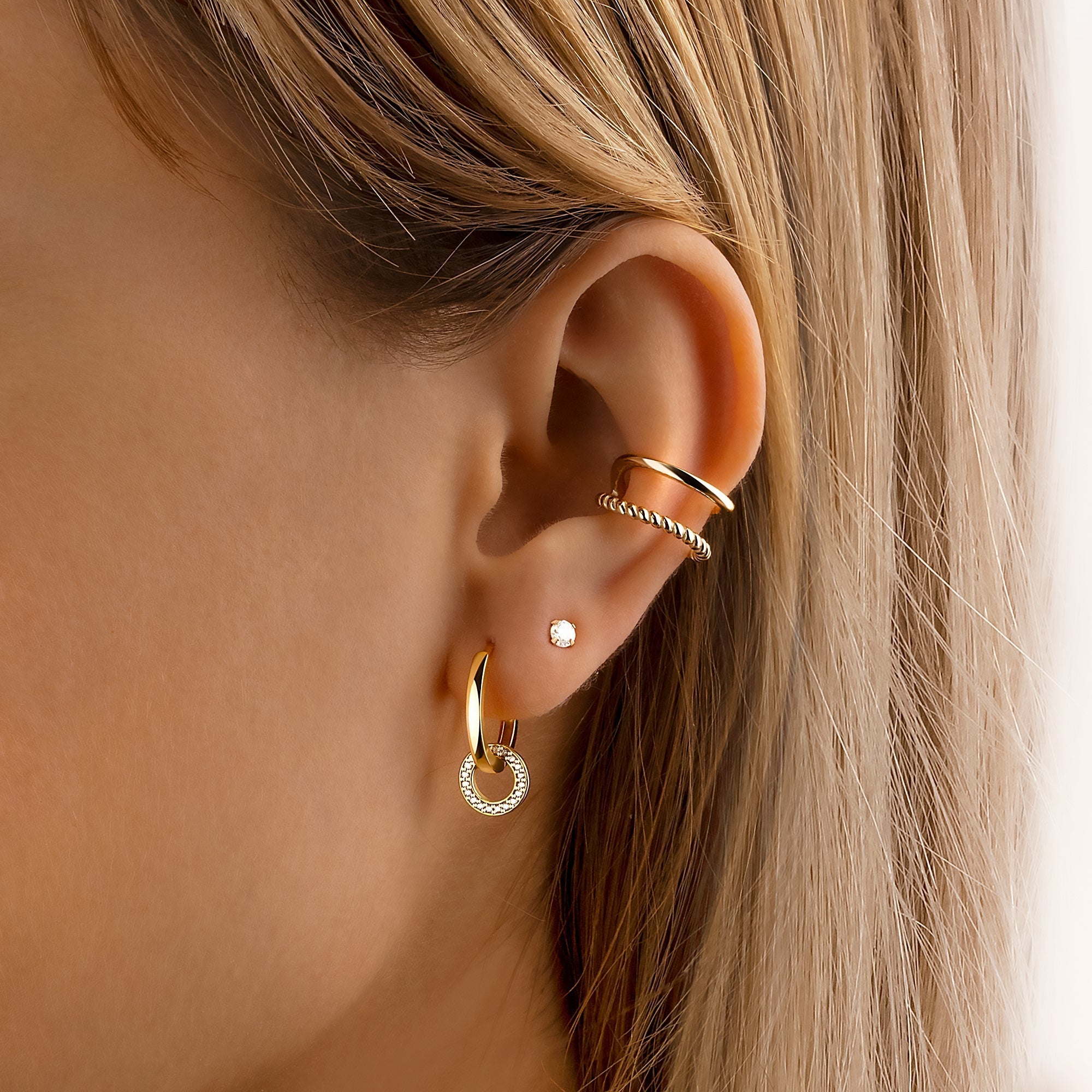 Elegant Connected Hoop Earrings - Nerida