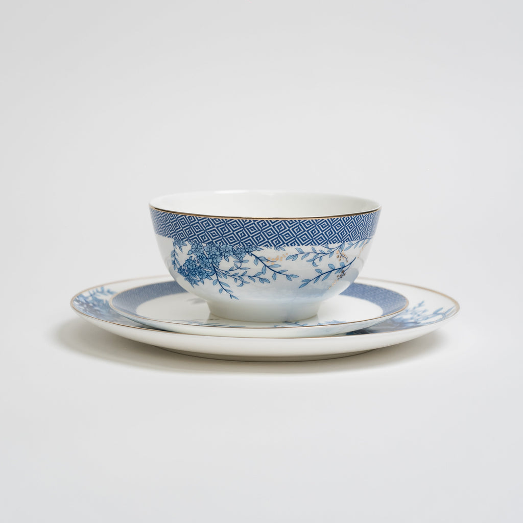 BlueFlower – Luxury Porcelain Dinnerware Set 12-piece