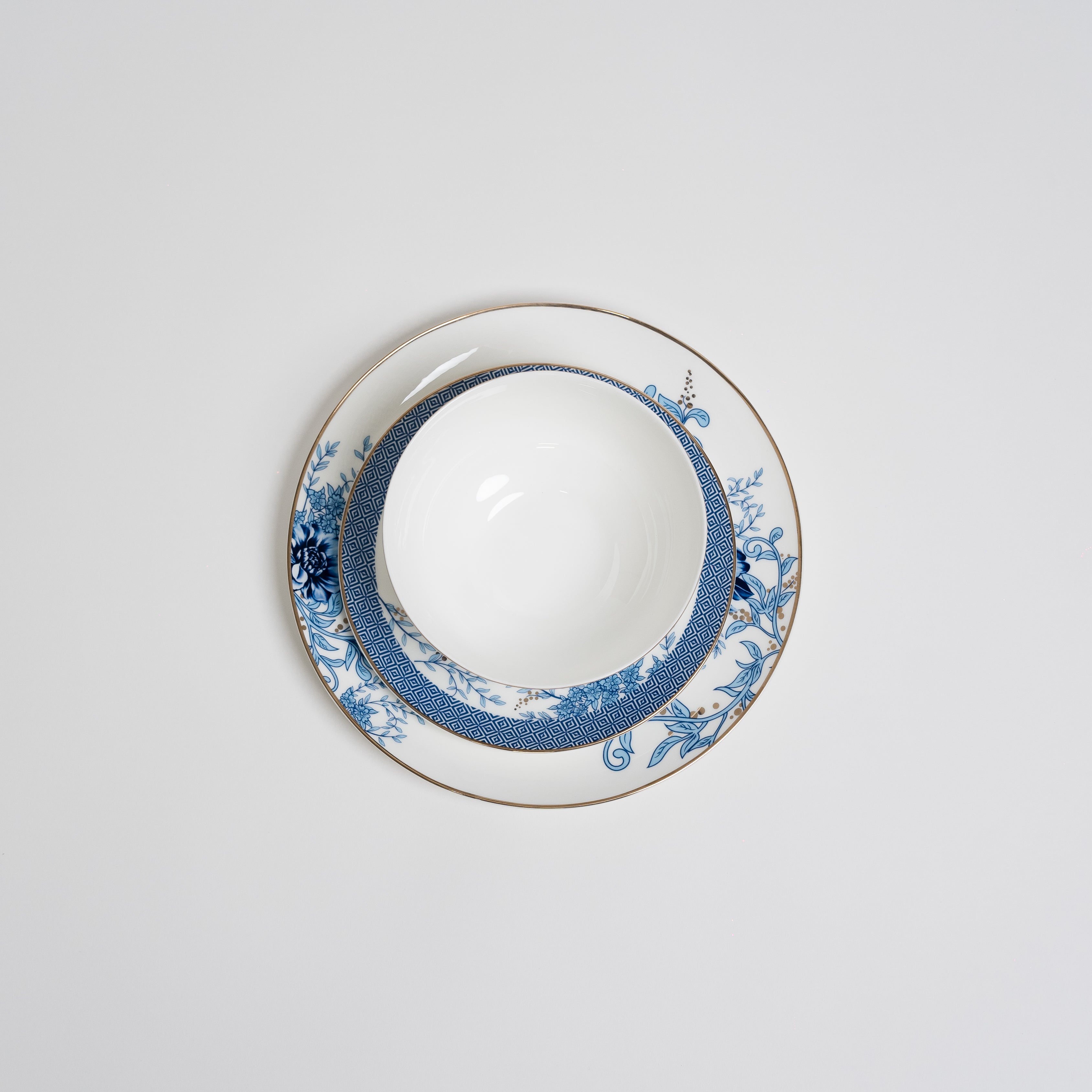 BlueFlower – Luxury Porcelain Dinnerware Set 12-piece