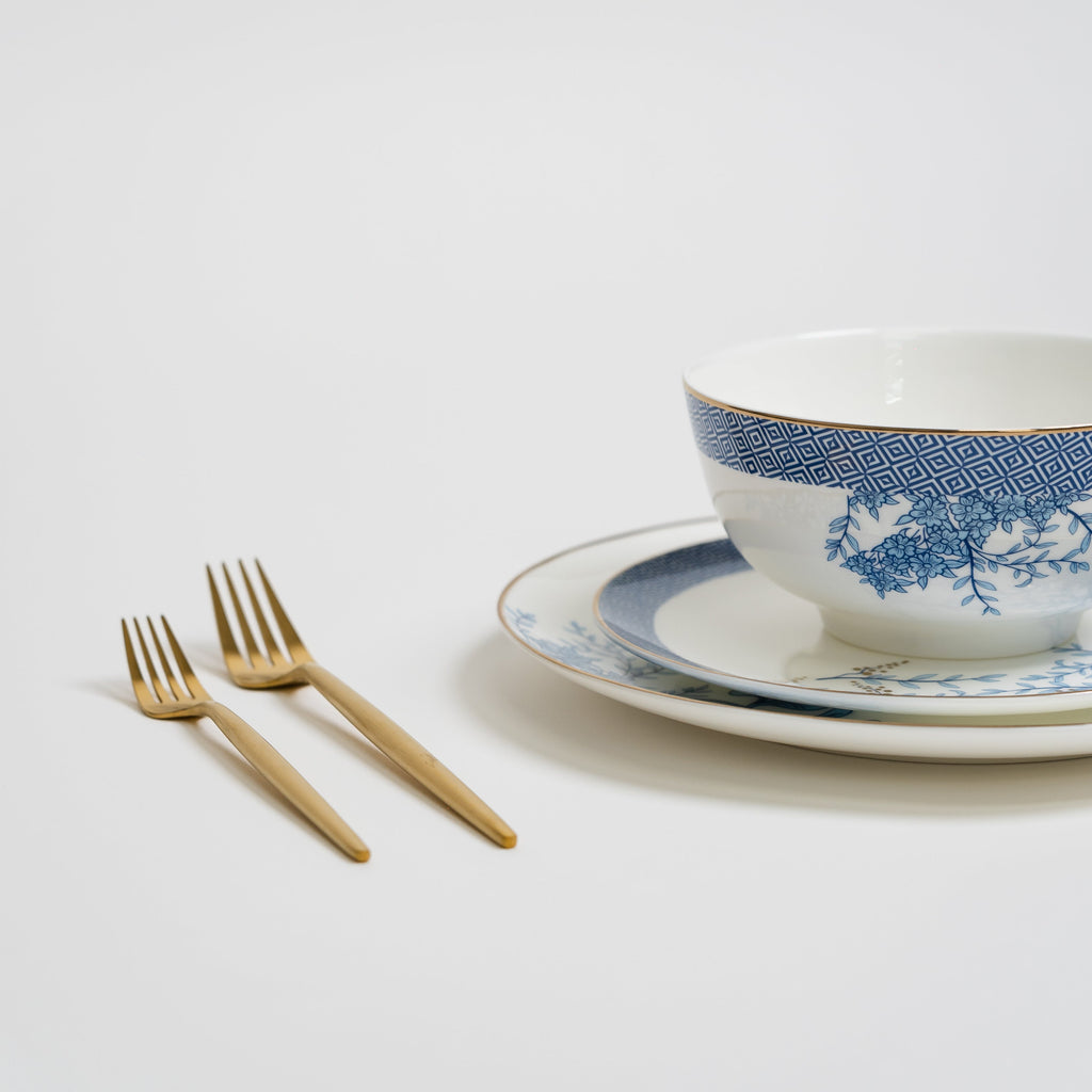 BlueFlower – Luxury Porcelain Dinnerware Set 12-piece