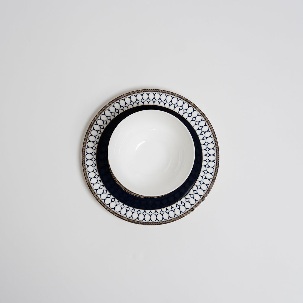 VertexSet – Luxury Blue Dinnerware Set for Dining Table