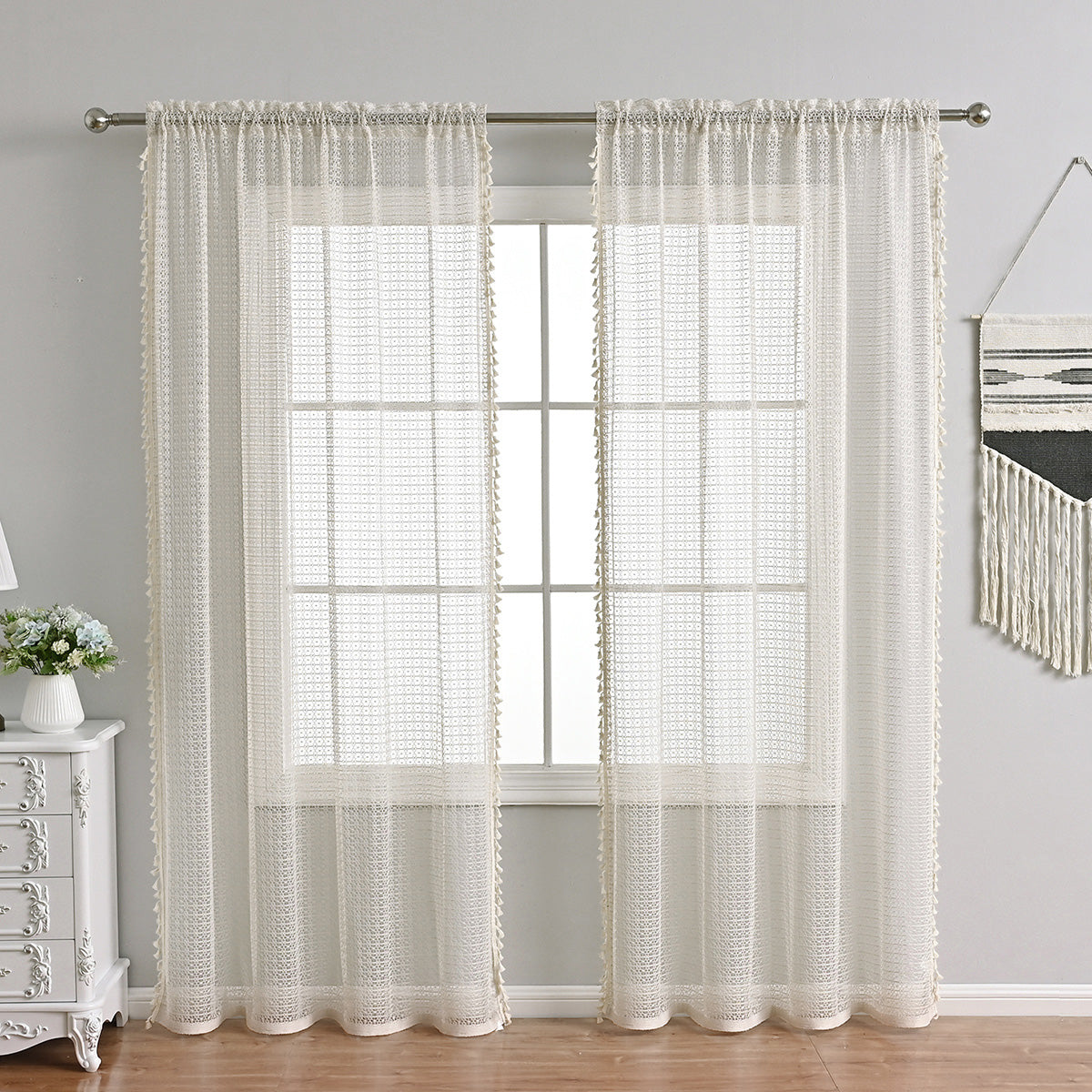 NatureGlow Curtains - Luxury Blackout Curtains in Beige