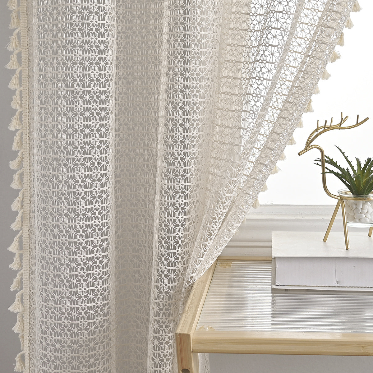 NatureGlow Curtains - Luxury Blackout Curtains in Beige