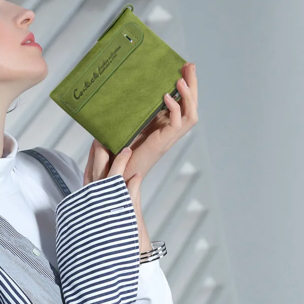 CompactWallet - Stylish Double Zipper Wallet