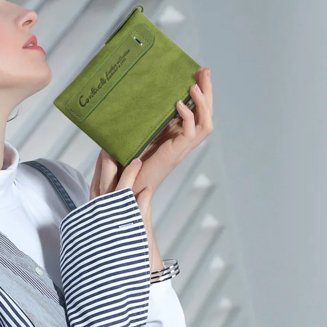 CompactWallet - Stylish Double Zipper Wallet