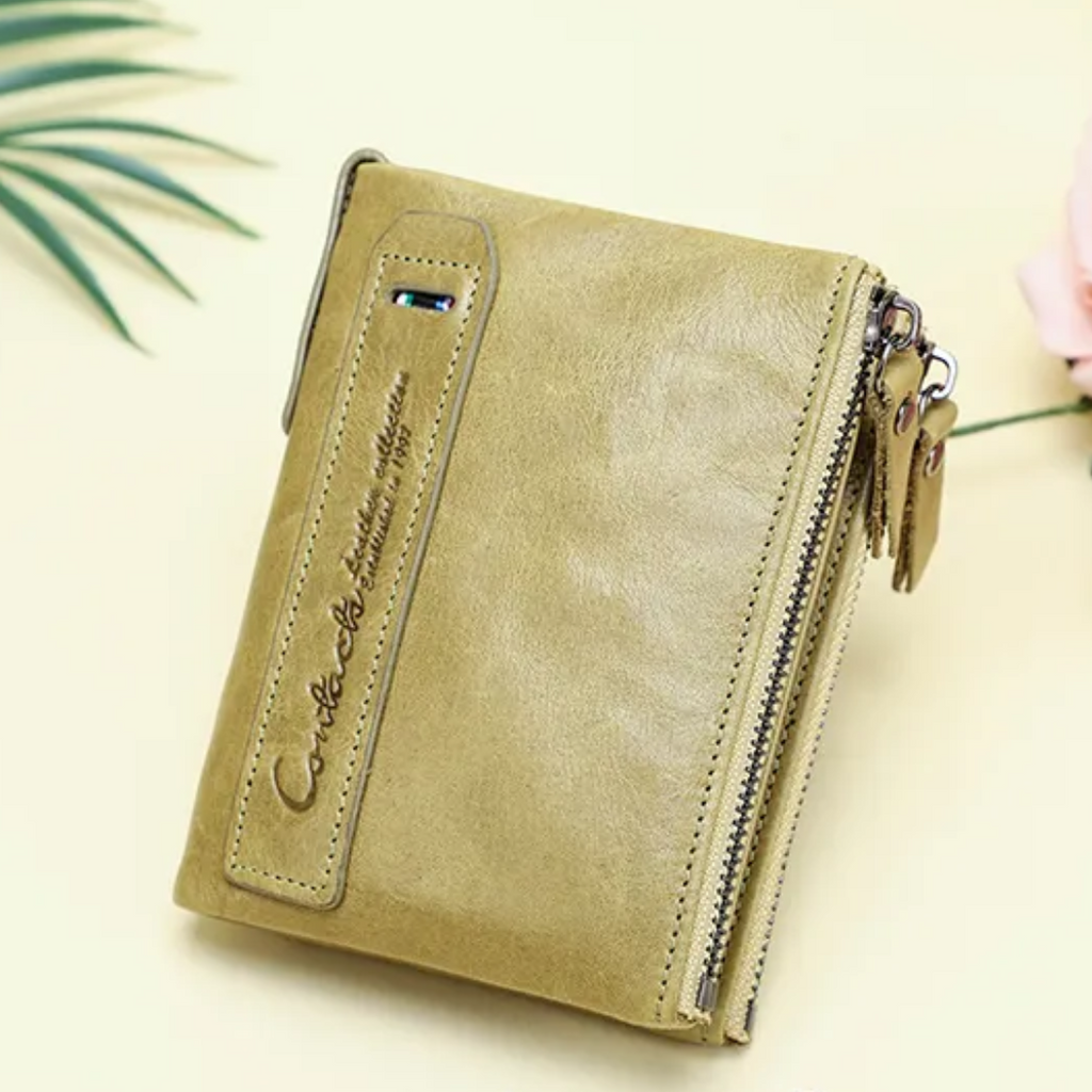 CompactWallet - Stylish Double Zipper Wallet