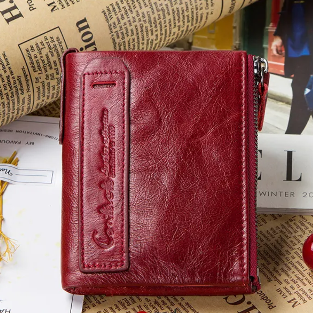 CompactWallet - Stylish Double Zipper Wallet