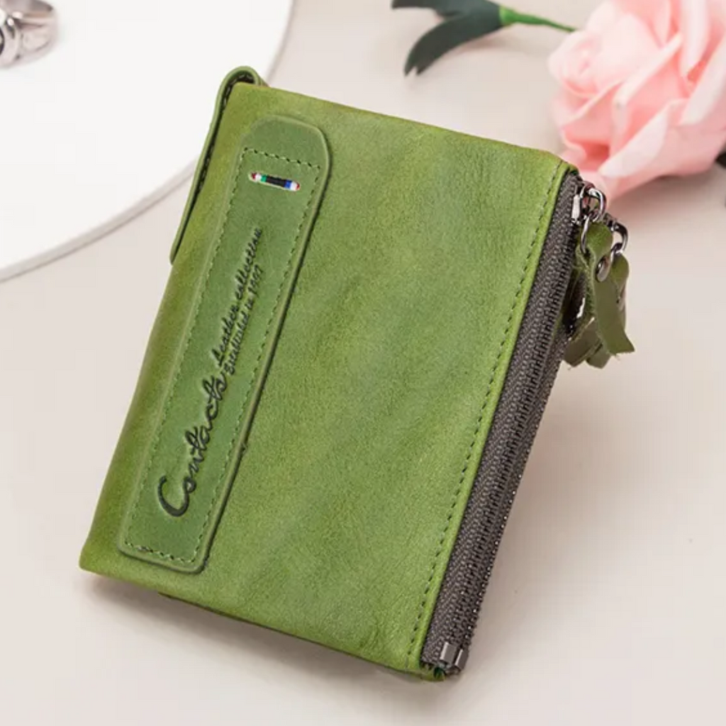 CompactWallet - Stylish Double Zipper Wallet