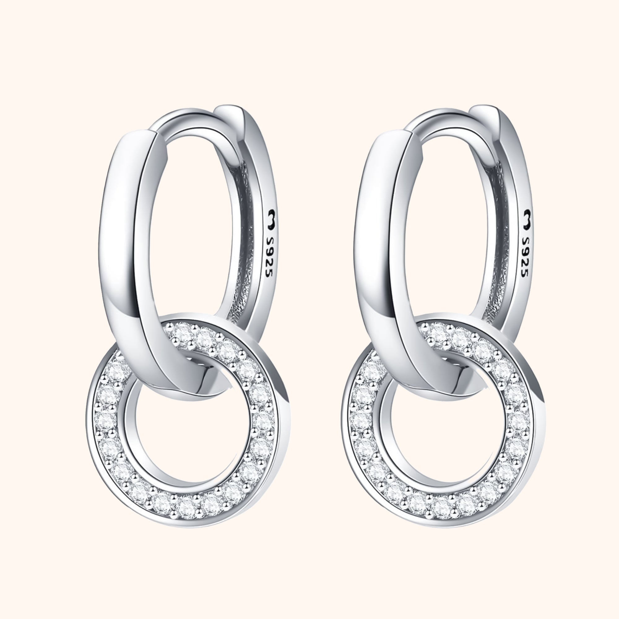 Elegant Connected Hoop Earrings - Nerida