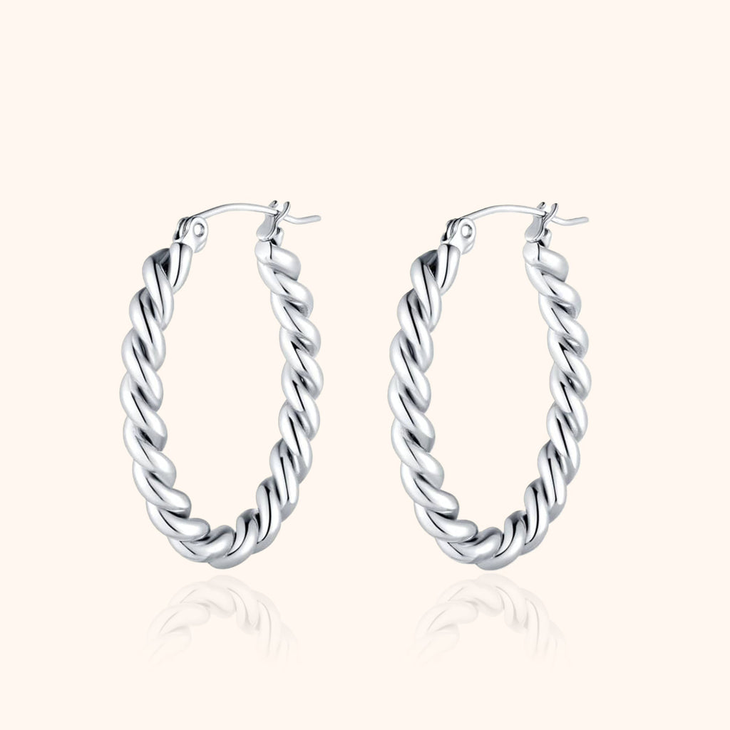 Braided Hoop Earrings - Fleur Luxe