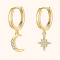 Enchanting Moon and Star Earrings - Cosmica