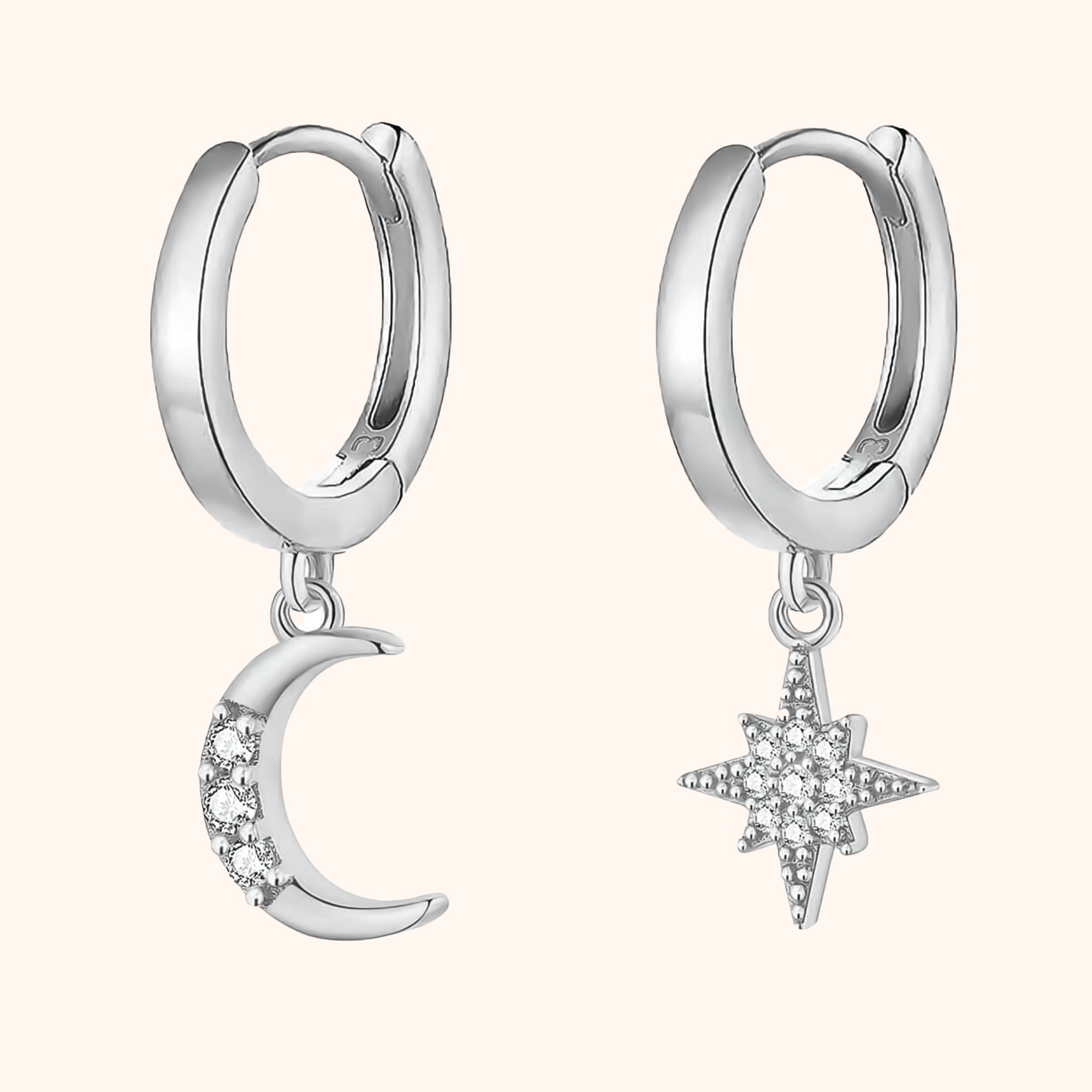 Enchanting Moon and Star Earrings - Cosmica