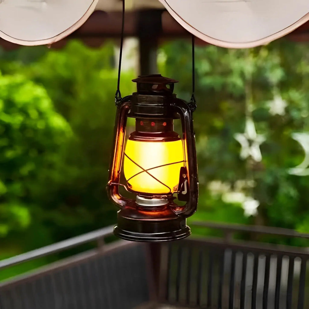 Industrial LED Hanging Lamp - for Atmospheric Evenings & Outdoor Use