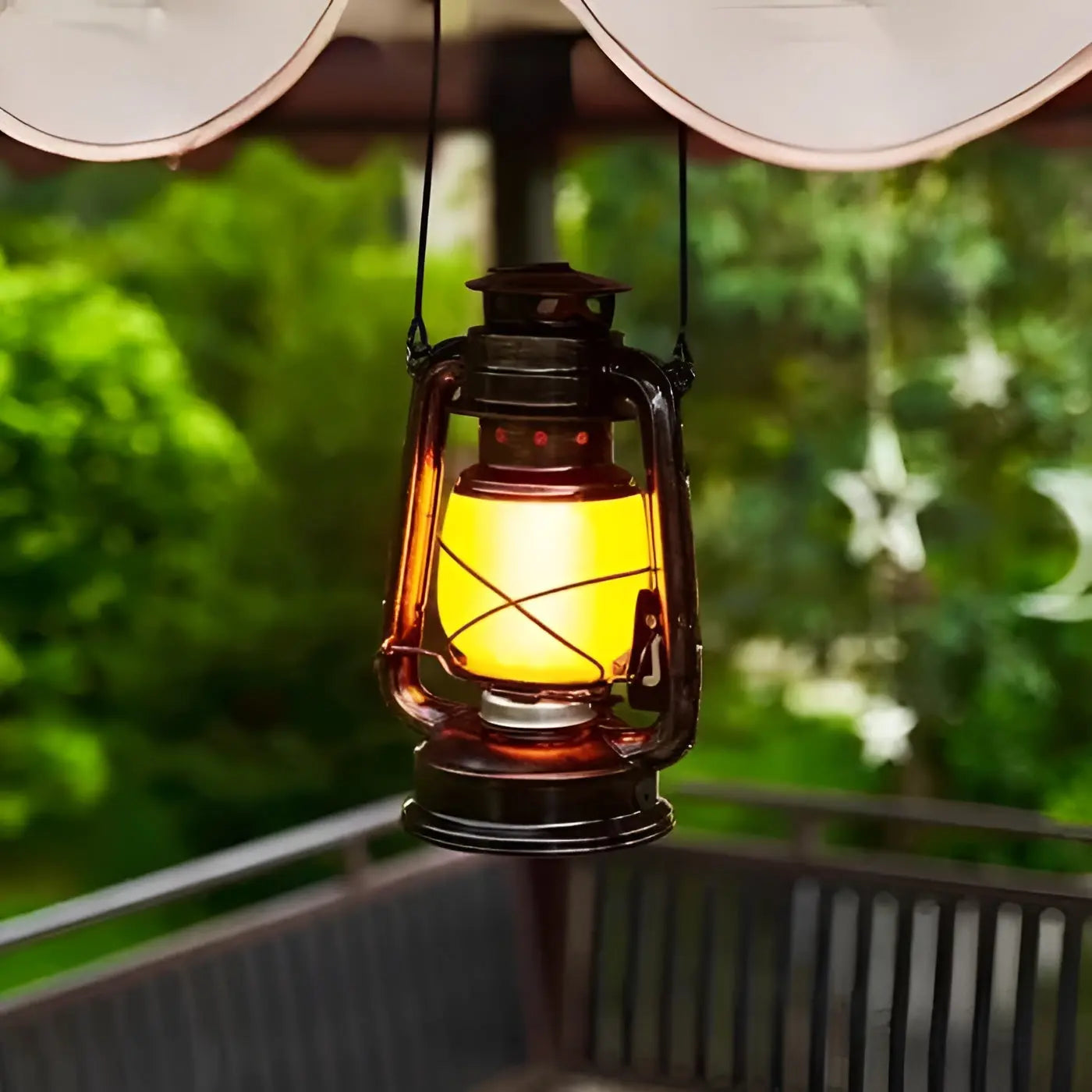 Industrial LED Hanging Lamp - for Atmospheric Evenings & Outdoor Use