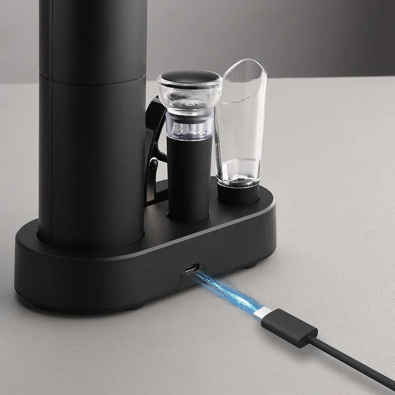 VinoEase - Stylish Electric Wine Opener with Charging Function