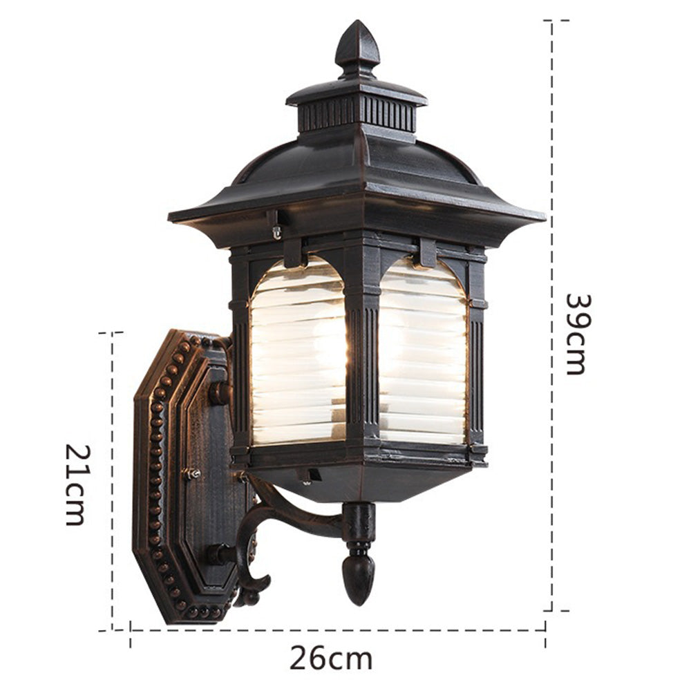 ElegantGlow - Luxury Black Outdoor Wall Lamp for Balcony