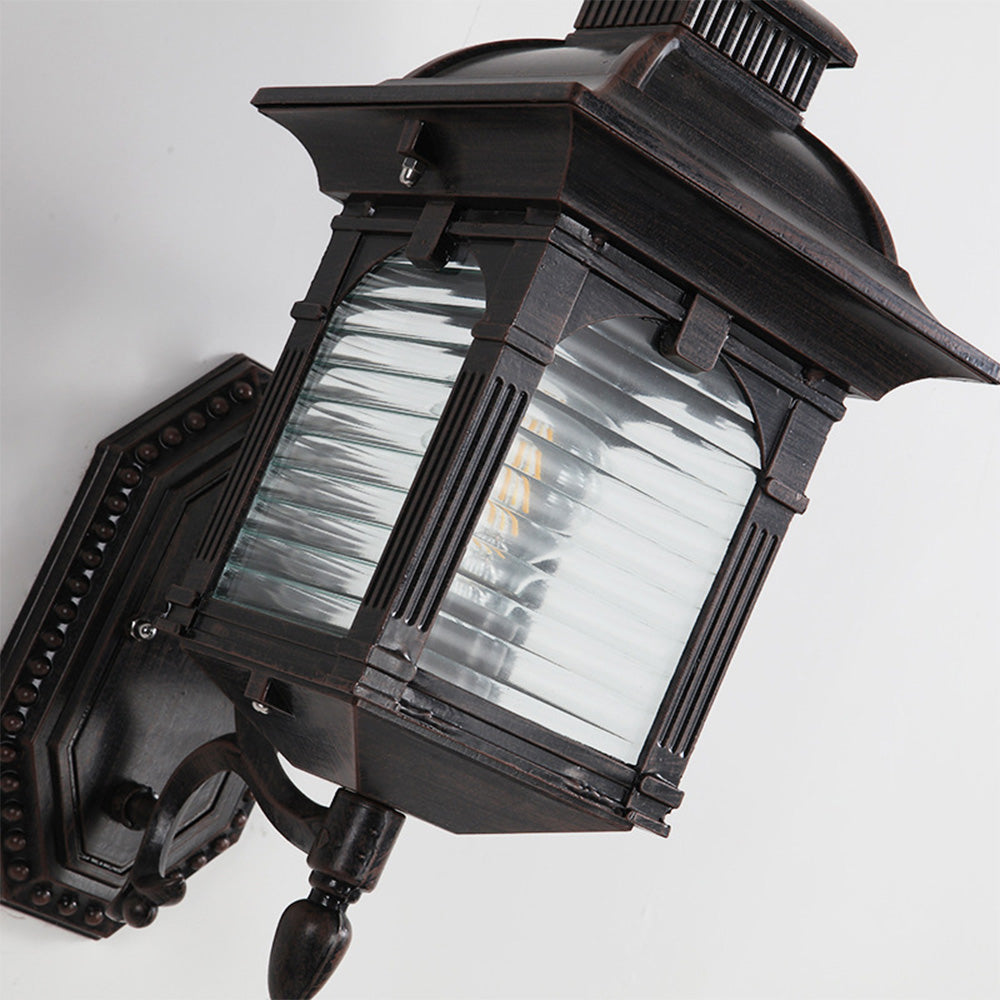 ElegantGlow - Luxury Black Outdoor Wall Lamp for Balcony
