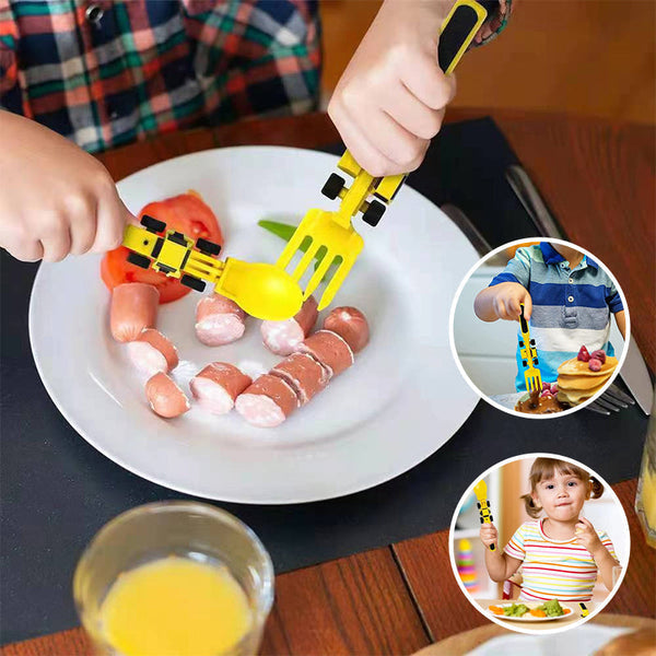 ConstructoFork - Tough Kids' Cutlery Set for Building