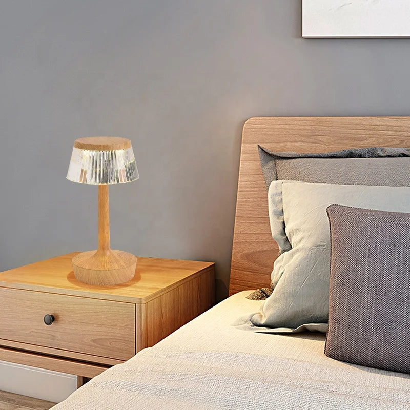 Crystal Pendant - Rechargeable Cordless Table Lamp