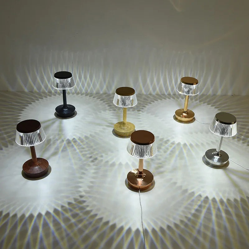 Crystal Pendant - Rechargeable Cordless Table Lamp