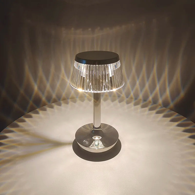 Crystal Pendant - Rechargeable Cordless Table Lamp