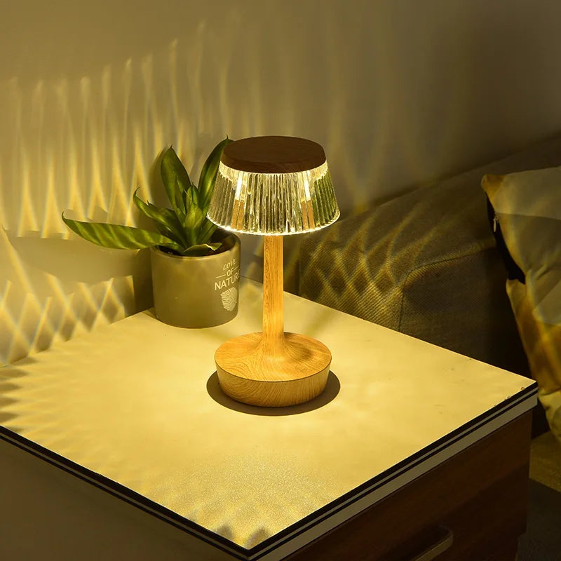 Crystal Pendant - Rechargeable Cordless Table Lamp