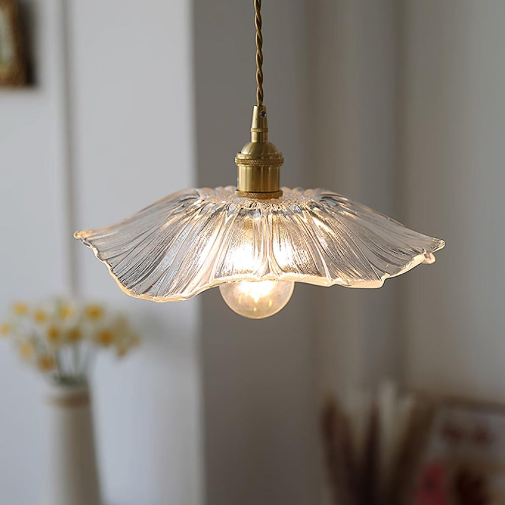 NostalgieLicht - Retro Glass Pendant Lamp with Copper Accents
