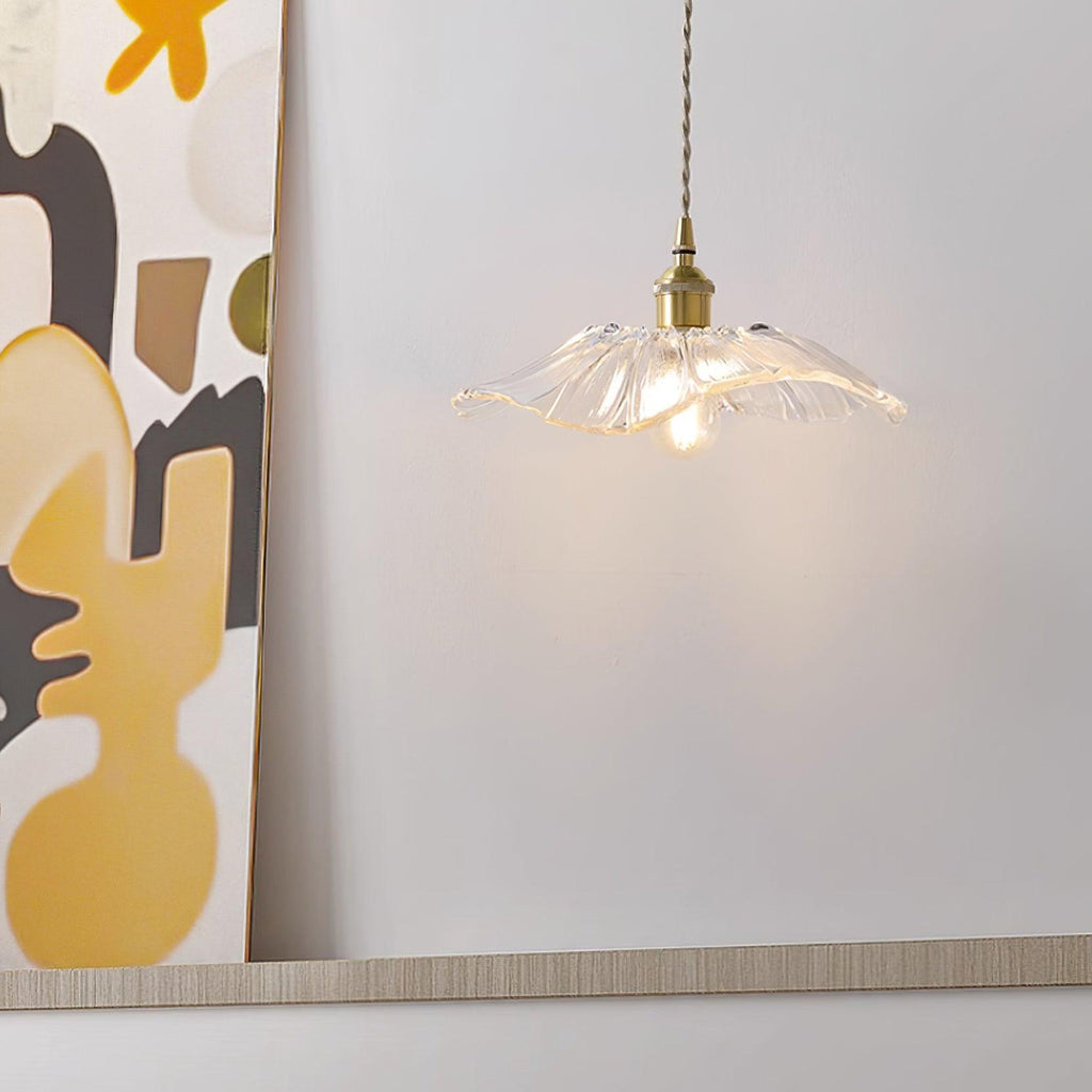 NostalgieLicht - Retro Glass Pendant Lamp with Copper Accents