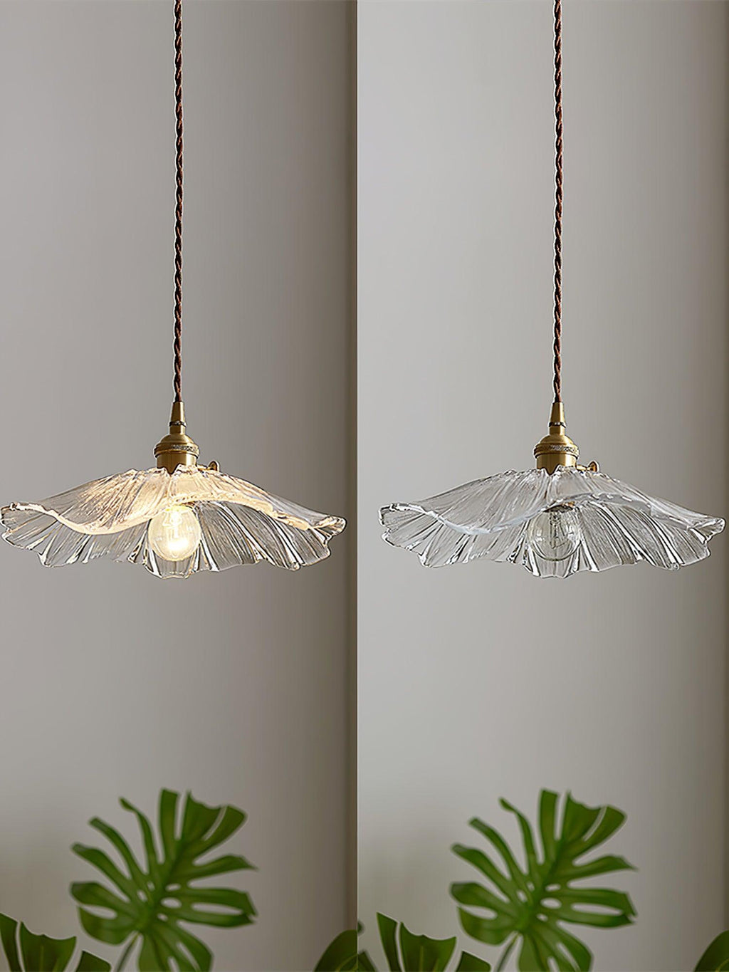NostalgieLicht - Retro Glass Pendant Lamp with Copper Accents