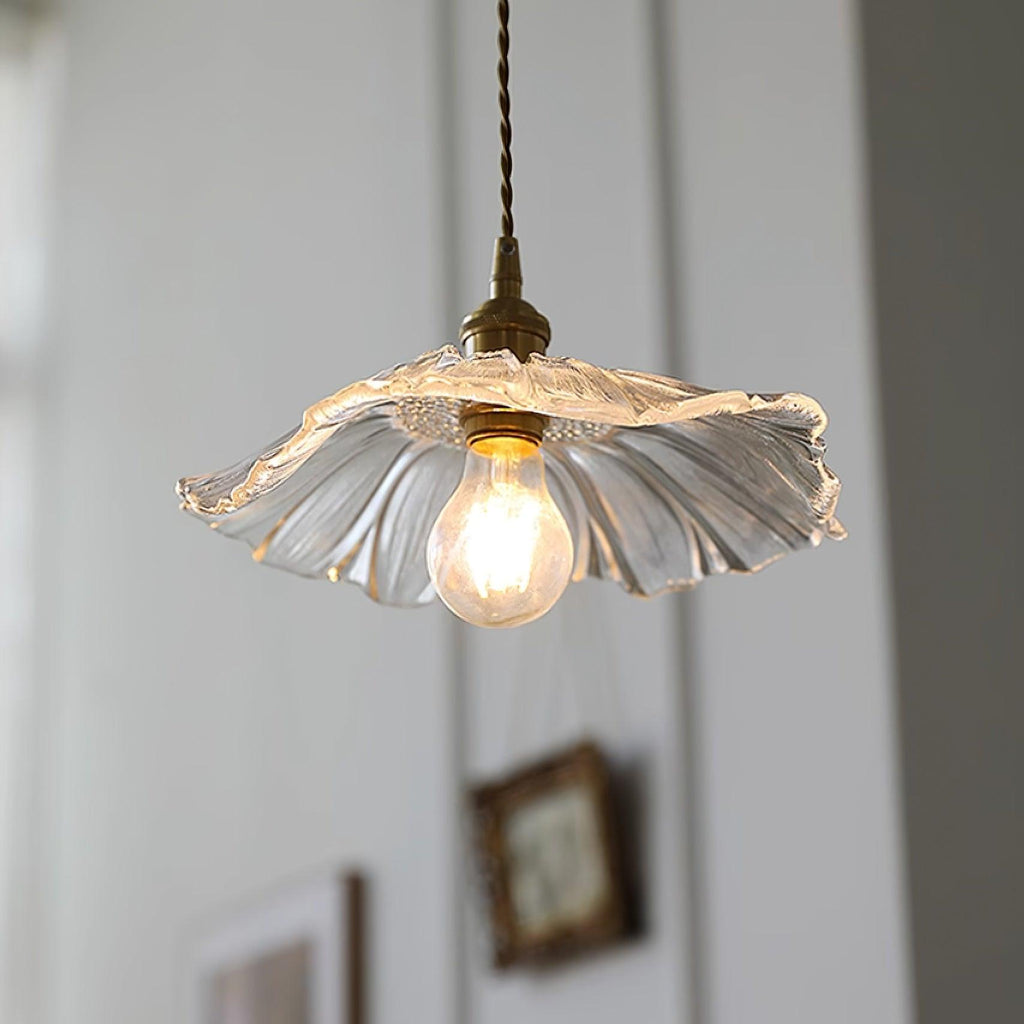 NostalgieLicht - Retro Glass Pendant Lamp with Copper Accents