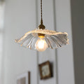 NostalgieLicht - Retro Glass Pendant Lamp Whiteh Copper Accents