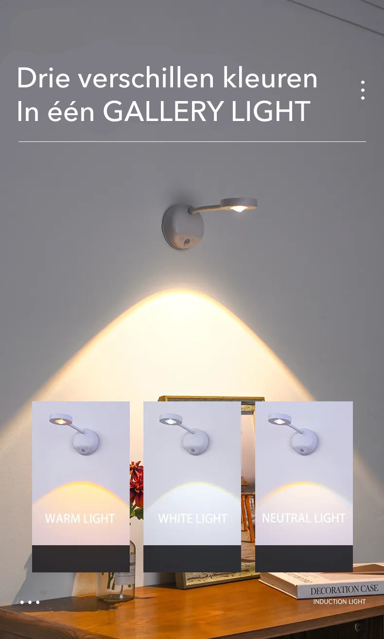 Gallery Light - Stylish Wireless Rechargeable Wall Lamp