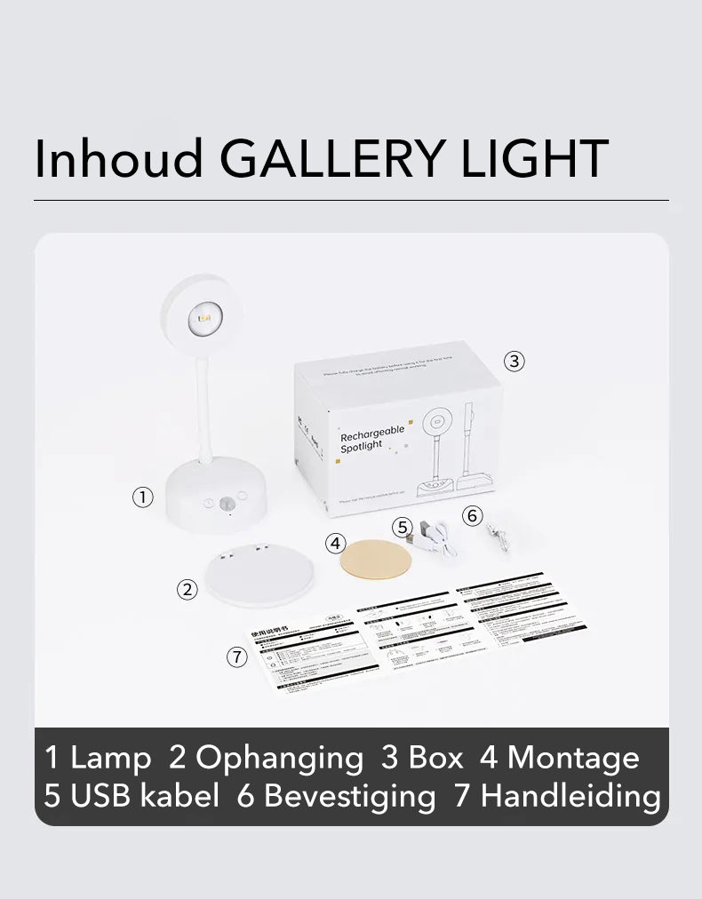 Gallery Light - Stylish Wireless Rechargeable Wall Lamp (1 + 1 Free)