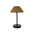 Elegant GardenWoven Solar Table Lamp - Weatherproof & Energy-Efficient