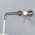 Modern Wall-Mounted Bathroom Faucet with Brushed Nickel Finish