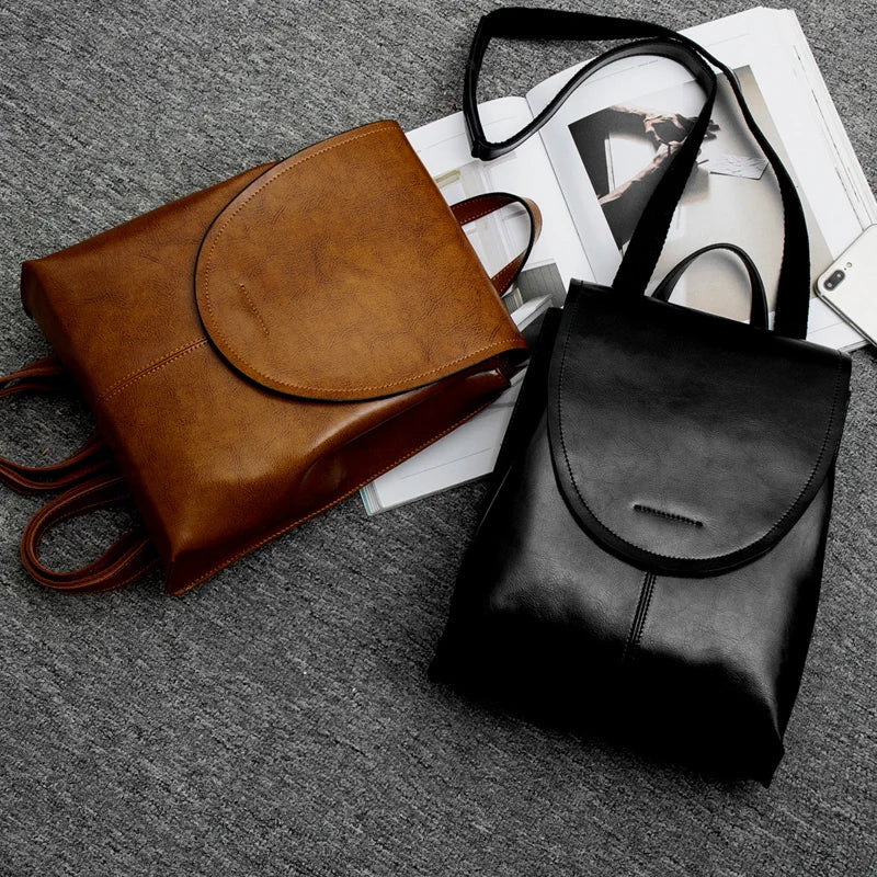 UrbanChic Backpack - Trendy Leather Bag for Women