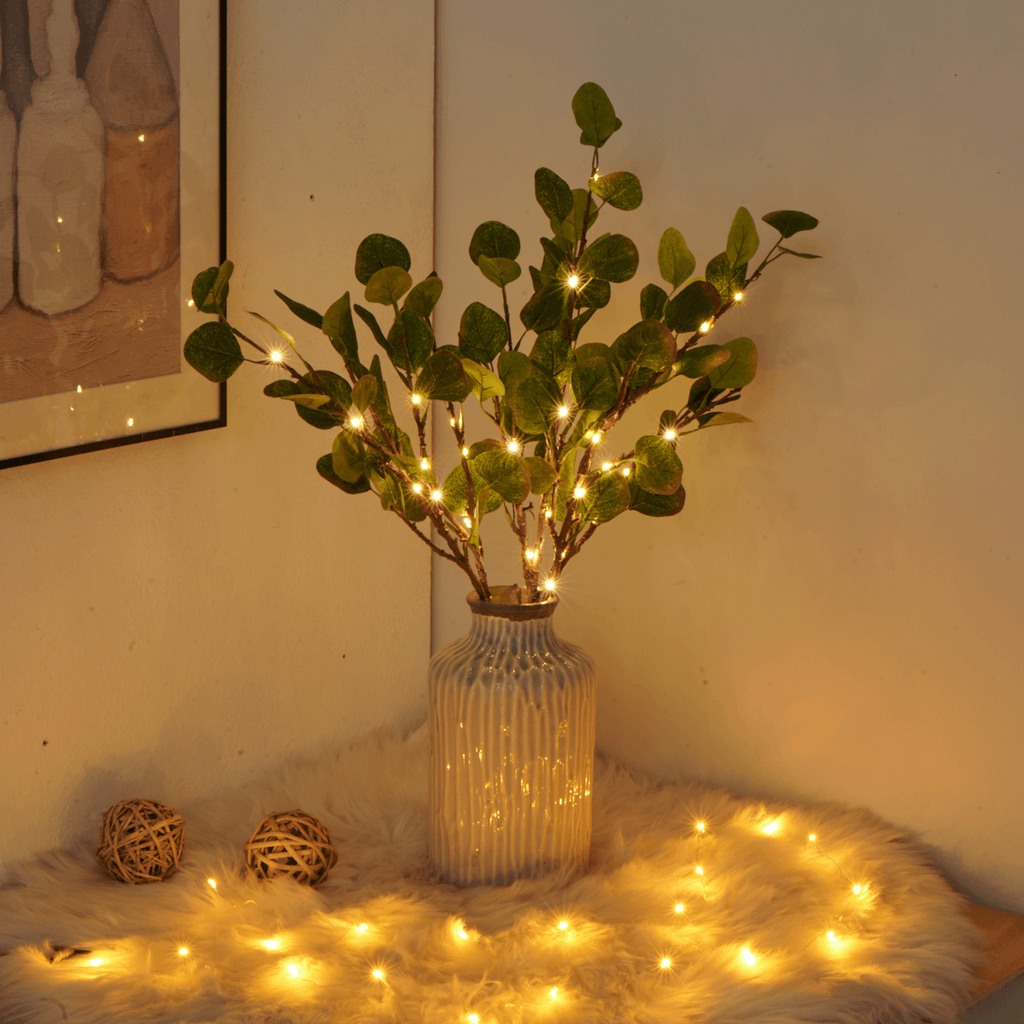 LumiVista Magical Olive Branch Light String - 70 cm Elegance