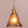 Luxurious Crystal Ceiling Lamp - Amber GlassElegance