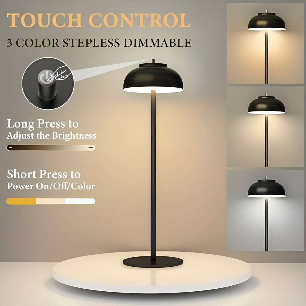 Stylish Rechargeable Table Lamp with Dimmable LED - Three Light Modes and USB
