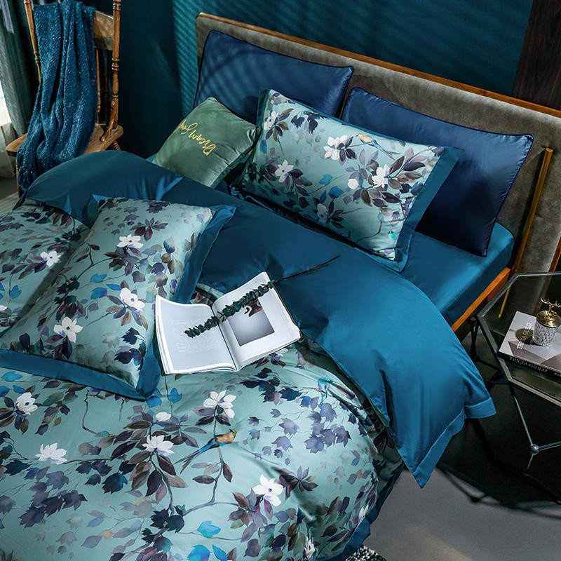 Watercolor Bloom - Luxury Egyptian Cotton Duvet Cover Set