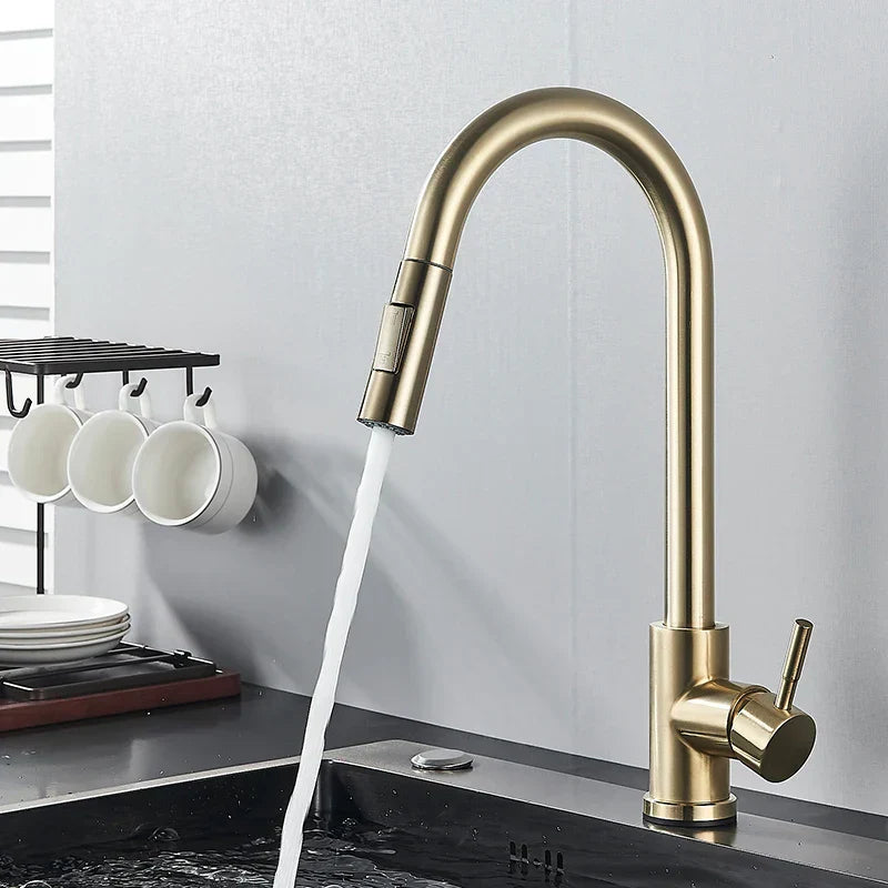FlexiPull Faucet Tap - Modern Kitchen Mixer Tap with 360° Movement