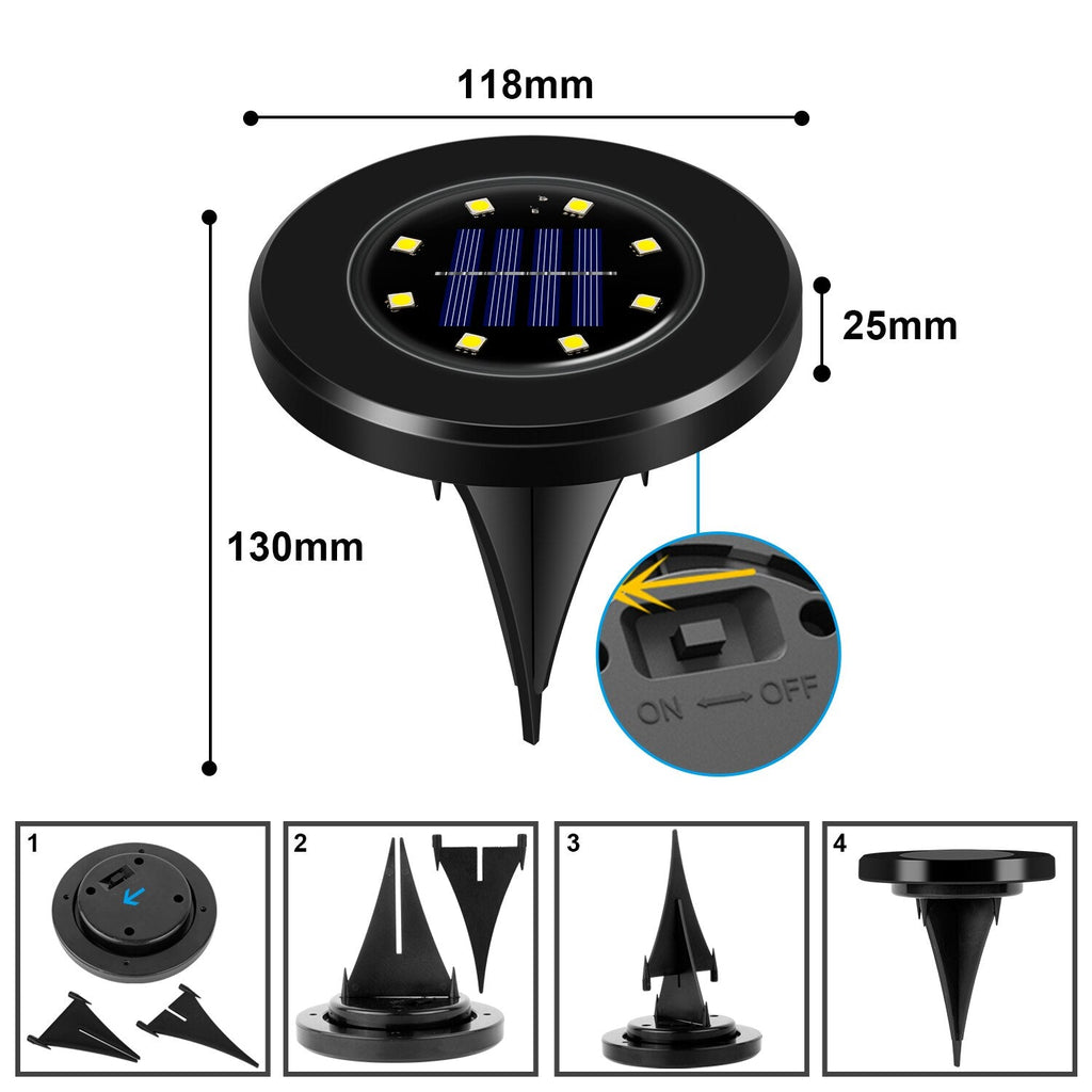 LED Solar Garden Lights Deluxe (Black edition) - Create a wonderful atmosphere in your garden!